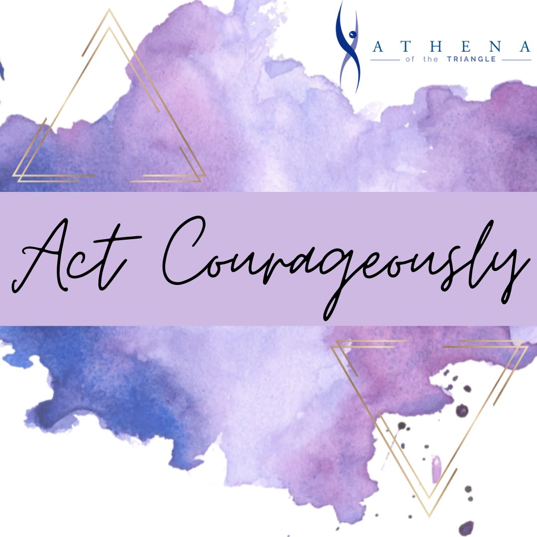 ATHENAtriangle's tweet image. Here at ATHENA of the Triangle, we believe in Acting Courageously by speaking the truth, testing relationships, and confronting traditional thinking. 

#actcourageously #WeAreATHENA #womenleaders #WomenSupportingWomen