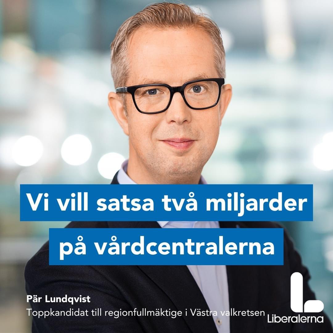 Vi vill sjösätta en satsning på primärvården och vårdcentralerna de kommande åren. Alla ska ha en husläkare. Läs <a href="/parlundqvist/">Pär Lundqvist</a> mfl i Kungälvs-Posten: kungalvsposten.se/åsikt/husläkar…