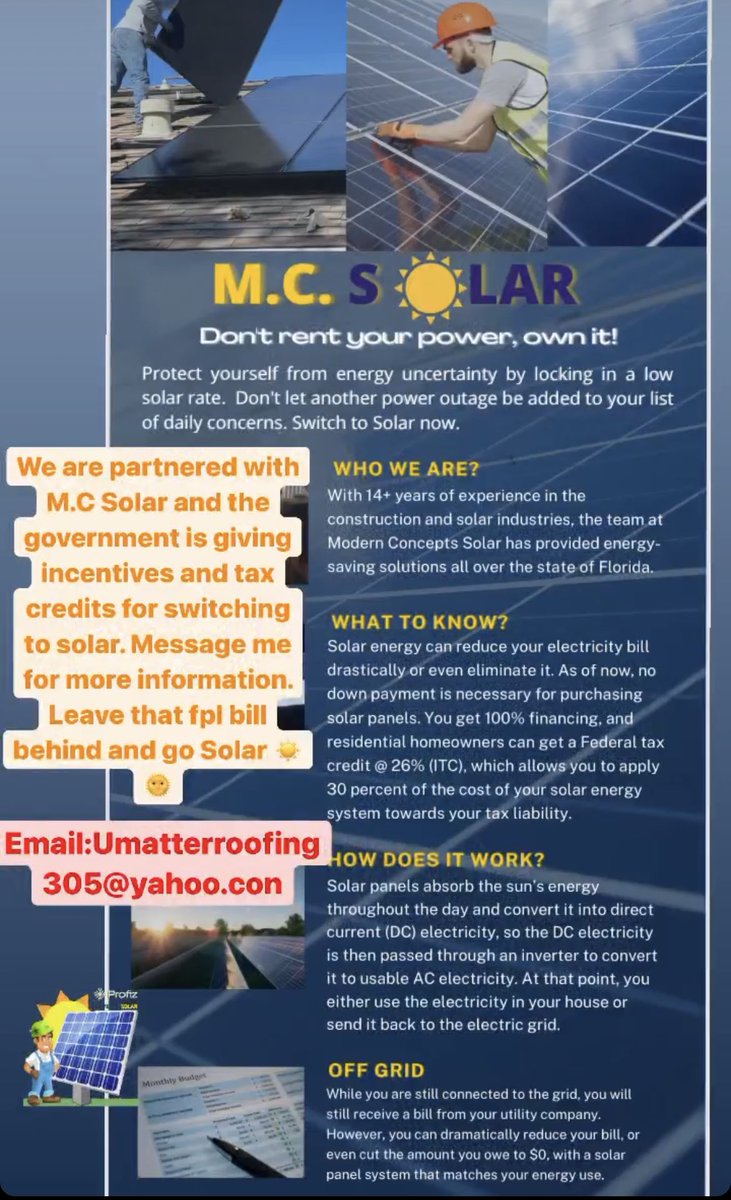 jeffjeffc137's tweet photo. #floridahomes #miami #miamisolar #floridasolar #southflorida #southfloridarealestate #miamihomes #solarpower #solar #roofing #miamiroofimg #sothfloridaroofers #solarpanels #solarenergy #broward #miamidade https://t.co/Eoco4HVR1E