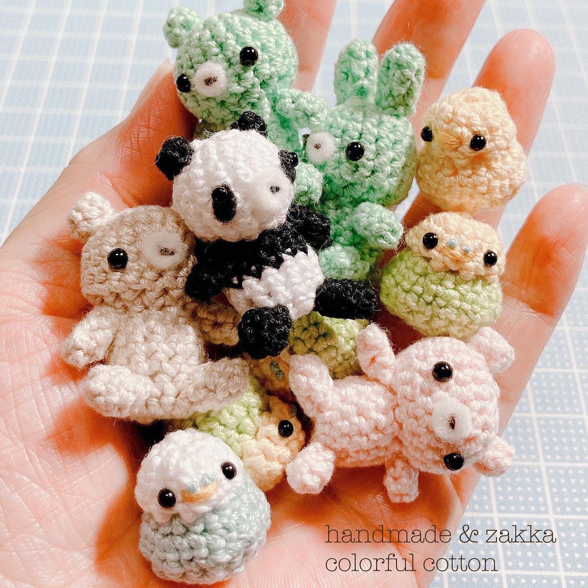 ColorfulCotton's tweet photo. #あみぐるみ
#動物
#カラフルコットン　
#ハンドメイド

新作✨小さいあみぐるみシリーズ https://t.co/VIJKuAJhuB