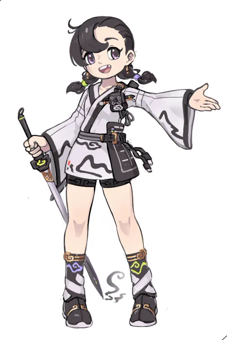 doodle, digital landscape artist with a sword 