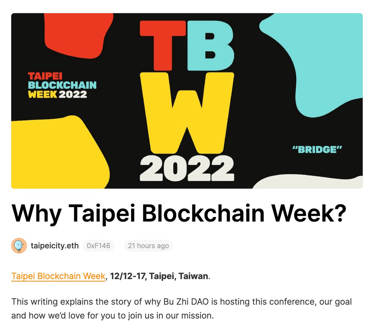buzhidao_tw's tweet photo. You know the what.. here's the why. Join our mission!
https://t.co/zqXADEJ8ZY https://t.co/rpfFfXELKG