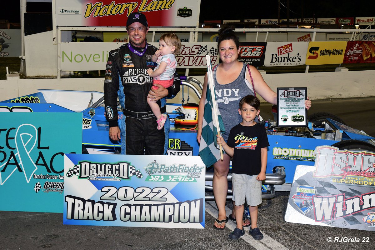 Ray Grela on Twitter "2022 Track Champion's at Oswego Speedway 88