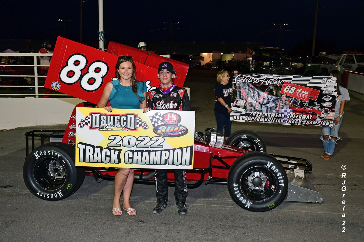 Ray Grela on Twitter "2022 Track Champion's at Oswego Speedway 88