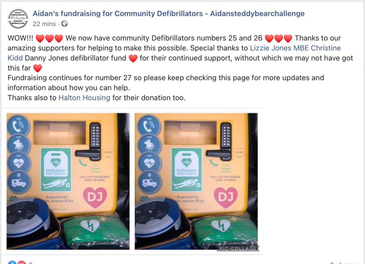 teddy_challenge's tweet photo. https://t.co/vIewO59ahs  @LizzieJonesuk @duxells @HaltonHousing @WidnesRuncornWN @runcornworld @NWAmbulance @ZOLLPublicSfty @DefibStoreLtd @DerekTwiggMP @HaltonMayor @GranadaReports @BBCNWT https://t.co/gU5tzT9kvF