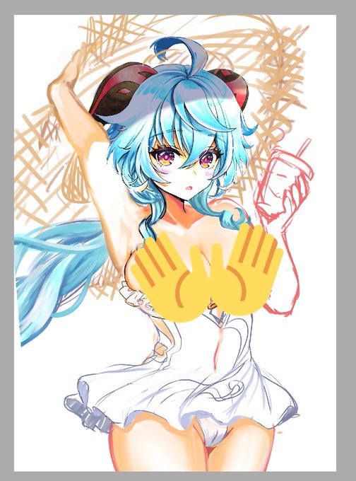 コミケのカットたまには描き下ろすかーとラフ描いてたらどんどん真夏感が強くなってきてしまいどうしたものか… 