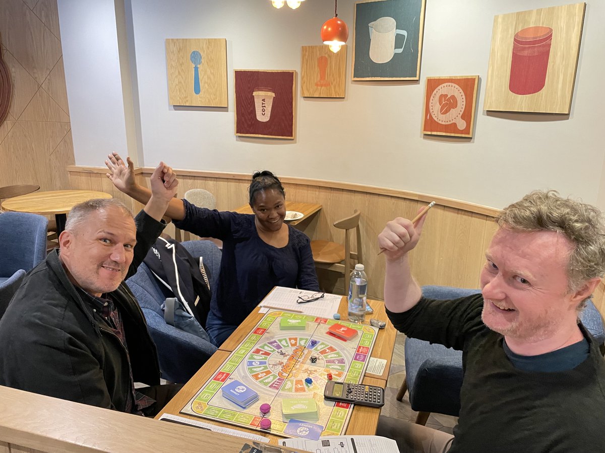 LondonCashflow's tweet photo. First-time player Susanne @Susanne_Kirlew exited the rat race!  Congratulations! https://t.co/xxf340IveD
#Cashflow https://t.co/Yq9kweD9Iu