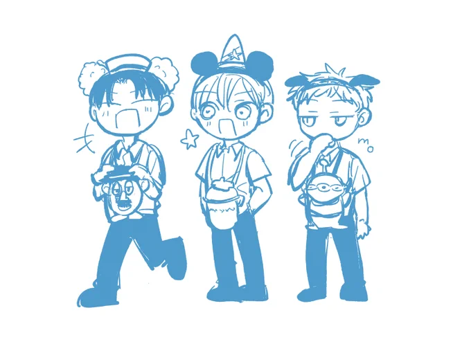 3人でTDL らくがき 
