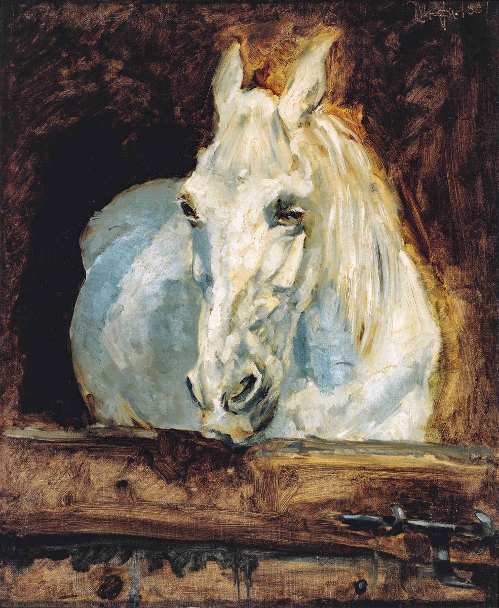 April_Shorty_'s tweet photo. WHITE HORSE "GAZELLE"
#Artist: Henri De Toulouse #Lautrec
Style: #PostImpressionism
Topic: #Animals #Colour
Date: 1881
Technique: #Oil / #Canvas
#Art #ArtTwt #Painting #Horse #Gazelle #Pycnodysostosis #PKND #PYCD #Disability #Dwarfism #Rheumatology #MedicalGenetics #Endocrinology https://t.co/BbleK8LwIW