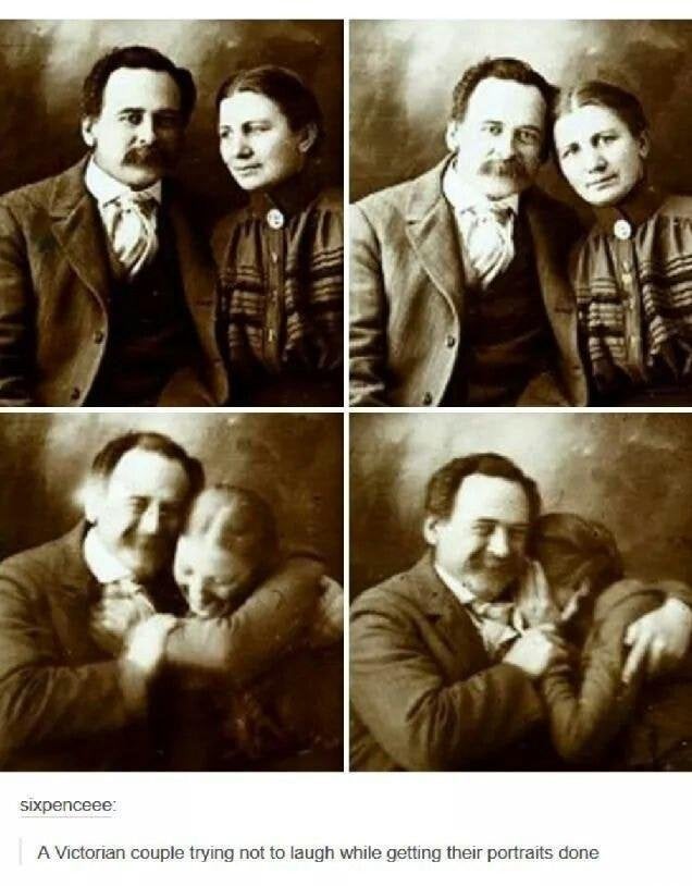 asIiceofhistory's tweet photo. Trying not to laugh! (late 1800s) https://t.co/4LZDhiOT3A