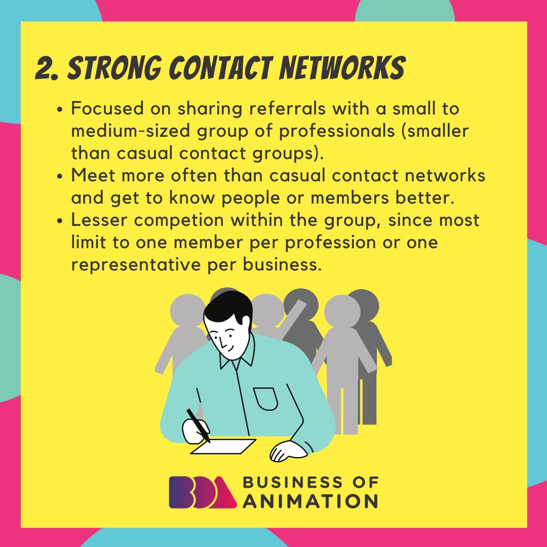 animationbiz's tweet image. 1. Casual Contact Networks
2. Strong Contact Networks
3. Community Service Clubs
4. Professional Associations
5. Online Networking

Check out Business of Animation&apos;s blog for more in-depth tips on how to grow your animation business!

#AnimatorsCollection #AnimationArt