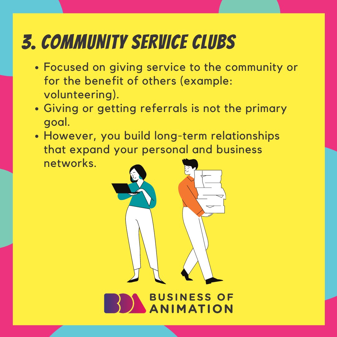 animationbiz's tweet image. 1. Casual Contact Networks
2. Strong Contact Networks
3. Community Service Clubs
4. Professional Associations
5. Online Networking

Check out Business of Animation&apos;s blog for more in-depth tips on how to grow your animation business!

#AnimatorsCollection #AnimationArt