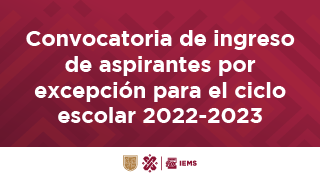 IEMS_CDMX's tweet photo. Convocamos a las personas interesadas en participar en el Registro de Aspirantes por Excepción para el Ciclo Escolar 2022-2023, conforme a la siguiente convocatoria: https://t.co/cNO46lU7LN https://t.co/joqilLqUAq