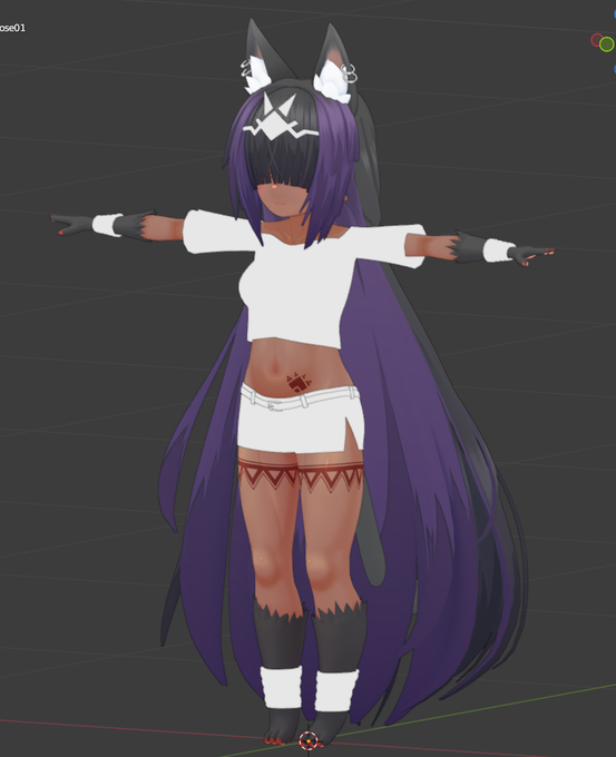 今週のWIP。 アンシェちゃん用カジュアルコスのメッシュは大まかに出来てきた感じ。 色がついてないからシルエット以外よくわからないけど。 