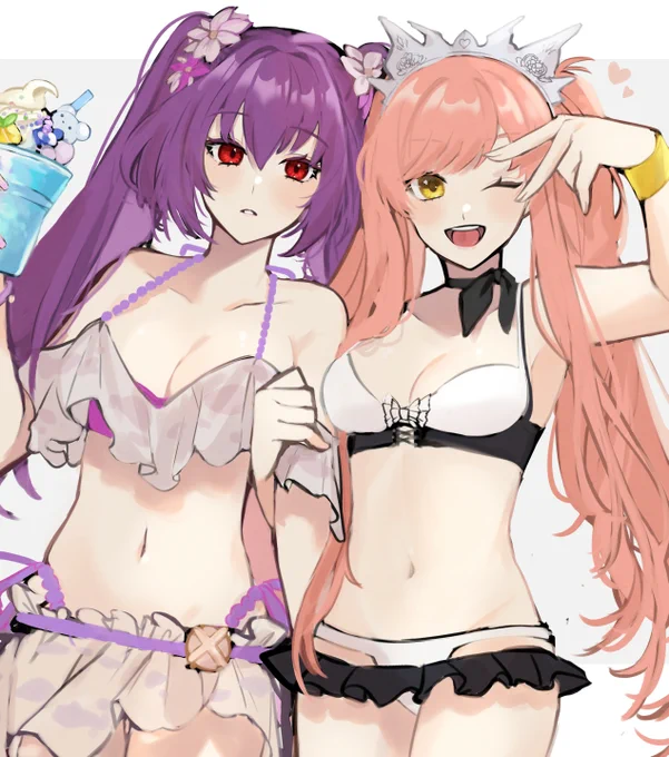 水着スカディと水着メイヴ#FGO 