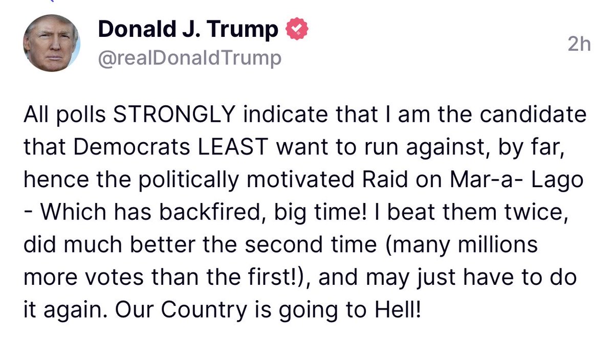 PatriotRose17's tweet photo. This from our President! Oh he’s definitely running again! #Trump2024 https://t.co/KEq0Z8Pocl