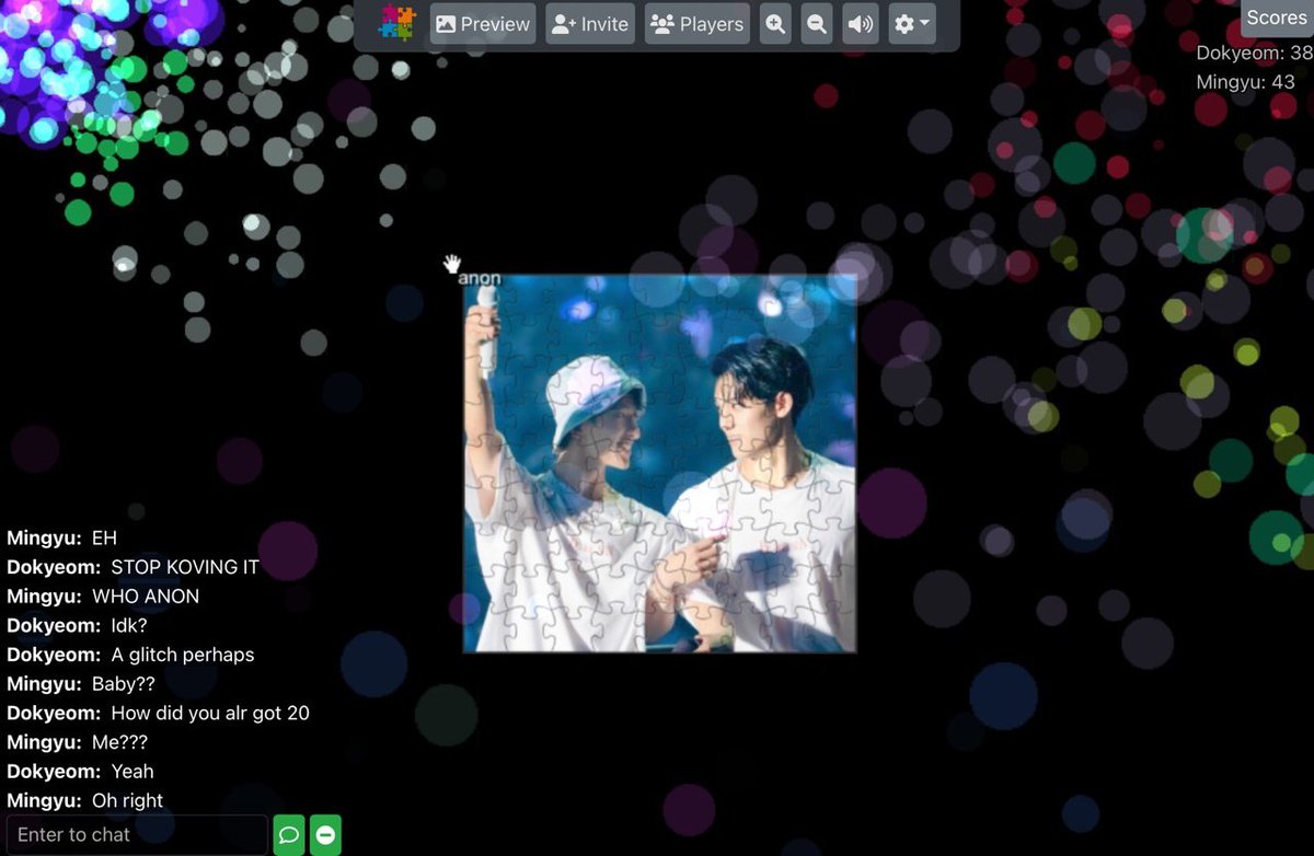 Someone seems bored on his quarantine so he asked me to play (online) puzzle with him. Get better soon, baby. I'll take you to play other board games and probably let you win again later. 🤍