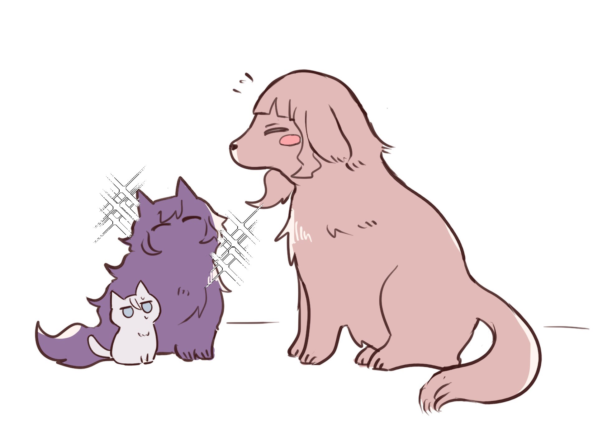 42 大型犬にも動じないまふ猫 T Co Dnh0eoq1du Twitter