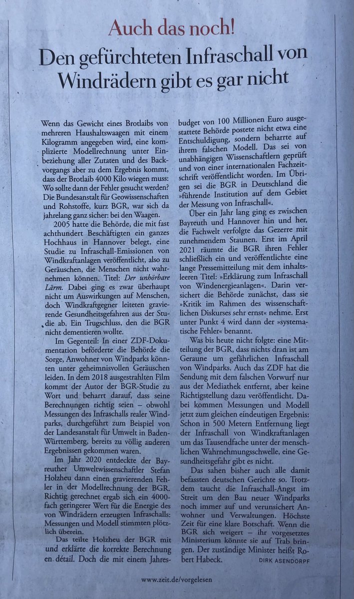 Danke, an ⁦<a href="/DIEZEIT/">DIE ZEIT</a>⁩ für den Artikel und natürlich ⁦<a href="/HolzheuStefan/">Stefan Holzheu</a>⁩ für die unermüdliche Arbeit, die falschen Berechnungen der BGR zu korrigieren. Jetzt noch eine klare Botschaft aus der zum @bmwk gehörenden Behörde!