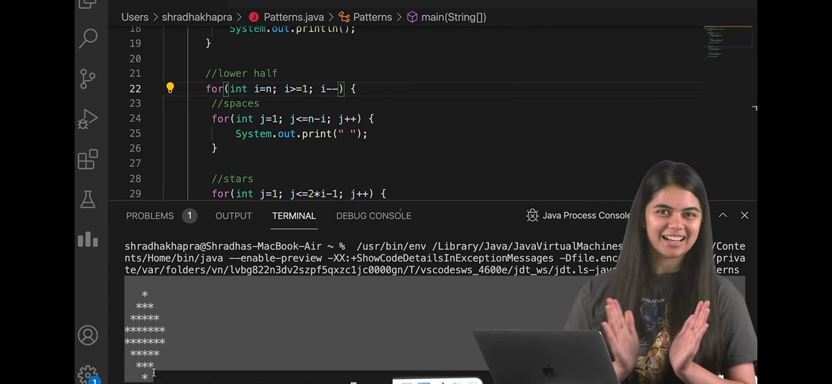 MujeebTyagi2002's tweet photo. Today evening 🌆 Agenda 💥
#java #Coding #apnacollege #programming #programmer #patterns #problemsolving #techproblem https://t.co/RBM1WbBj4V