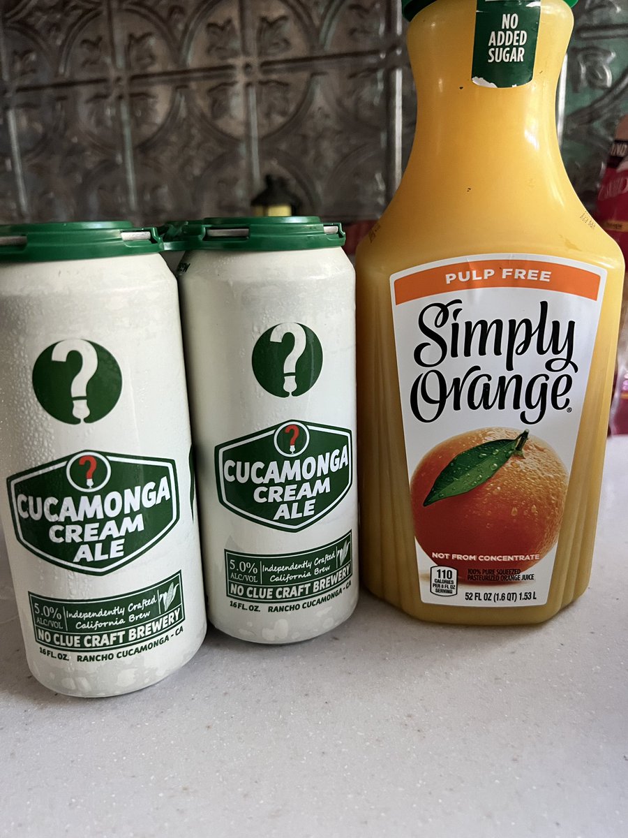 NoClueBrew's tweet photo. Beermosa’s are superior to champagne mimosas…. Whos with us? https://t.co/RyGpRZ754b