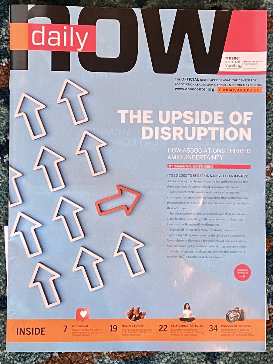 Make sure to pick up today’s Daily Now at Music City Center! #asae22