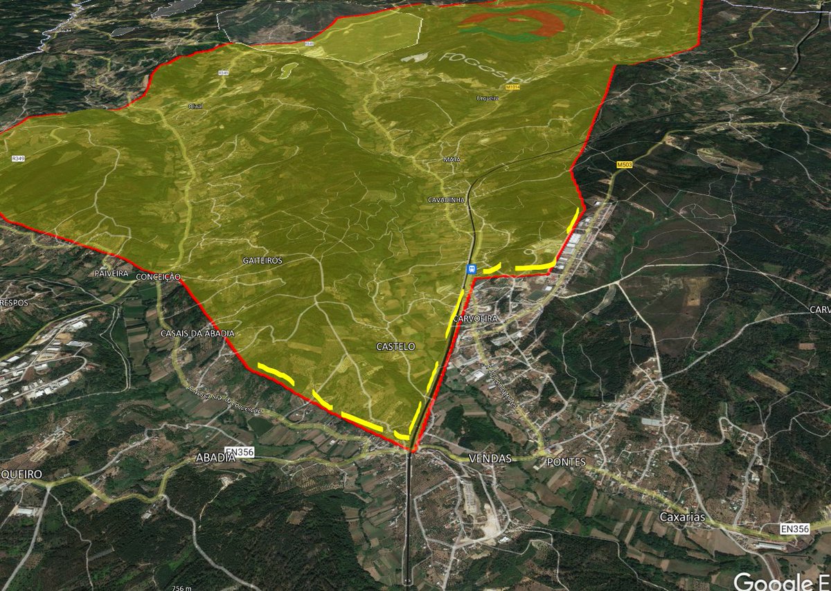 VOSTPT's tweet photo. ℹ️🔥#IROurém #Espite #Caxarias 21AGO22 16H Reacendimento na proximidade de #Caxarias (e Linha do Norte )🔥ℹ️
https://t.co/IC1Du9nBco https://t.co/gLq5FdABjl