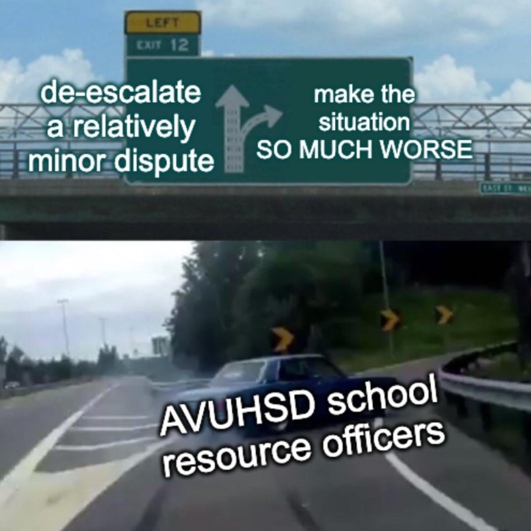 canAVcontract's tweet image. Did you know that Black students received 107 referrals to school administrators for disciplinary action but only 6 referrals to counselors at AVUHSD? 

We believe children deserve #CareNotCops