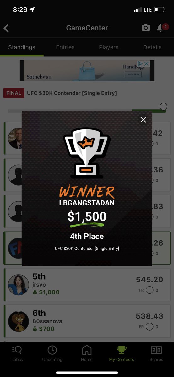 FantasyBigDog's tweet photo. @FantasyAlarm is on 🔥. #MMA Cash every weekend! I’m going back to Costco 🍔🍻🇺🇸🇺🇸🇺🇸 https://t.co/MVgS4QCZOQ