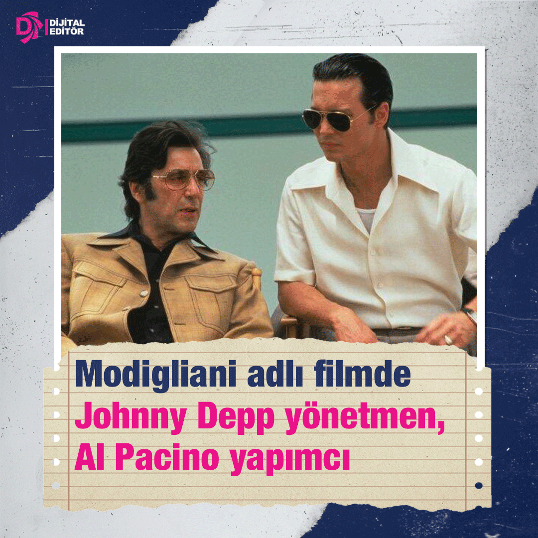 dijitaleditor's tweet photo. Ünlü ressam Amedeo Modigliani’nin 48 saatini anlatacak dramatik biyografinin yönetmenlik koltuğuna Johnny Depp otururken, Al Pacino filmin yapımcılığını üstleniyor. https://t.co/315pEIhGsa