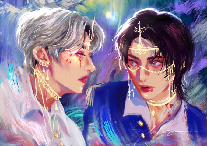 바다의 왕자 #leeknow #리노 #hyunjin #현진 #straykids  #스트레이키즈  #straykidsfanart 