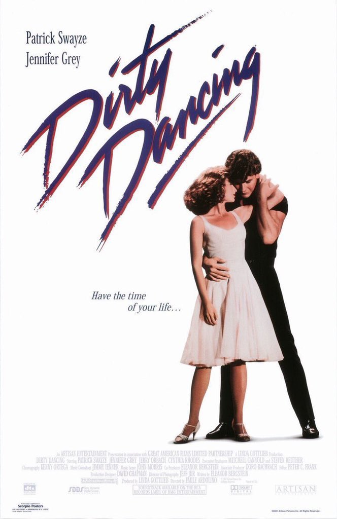retrochenta's tweet photo. Hoy hace 35 años que se estrenó en EEUU "Dirty Dancing", una de las películas más icónicas de los 80'. https://t.co/EskyVouGgZ