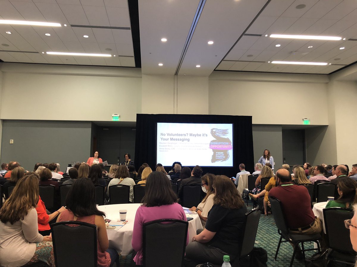 Standing room only at #ASAE22 session No Volunteers? Maybe It’s Your Messaging