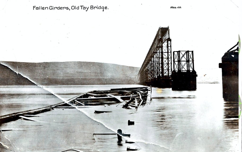 1920Hindsight's tweet photo. Off to Scotland today, and a card from 1921 of the wreckage from the Old Tay Bridge. 
It has a very sweet message...#1920Hindsight #TayBridge #BroughtyFerry #VintagePostcard https://t.co/qqRjTKH8wm