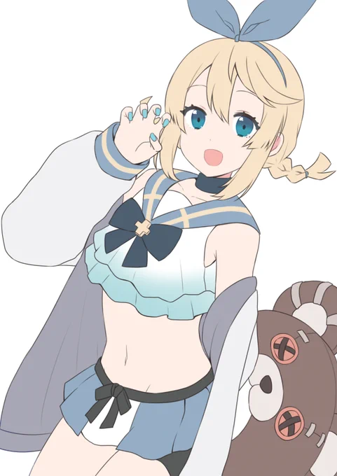 配色はこんな感じにしたい(*'ω`)胸元もなんかマーク付けないな…線でいいかな… 