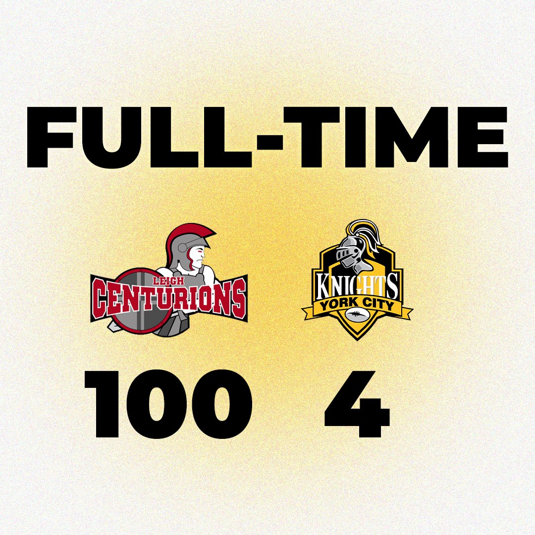 YorkRLFC's tweet photo. 𝐅𝐔𝐋𝐋 𝐓𝐈𝐌𝐄 |  A tough afternoon for the Knights with league-leaders Leigh producing a thoroughly dominant display to take the two Betfred Championship points.

👏 Thank you to our travelling supporters today, your efforts are always appreciated.

#WeAreYork���️ https://t.co/AIMvrkX2he