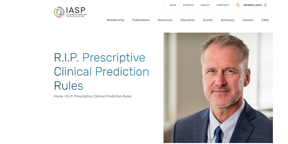 ProfKarimKhan's tweet photo. Do you find clinical prediction rules helpful? When Professor Chad Cook speaks (blogs), it's time to listen. A giant in the MSK field. Free blog points you to just some of his work. If you have a month free to read valuable papers key his name into pubmed
https://t.co/k7UFpt9PLr https://t.co/IqbZf8L5n8