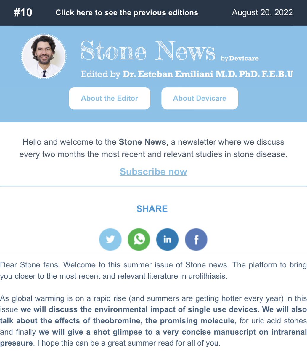 Subscribe and share the #StoneNews by <a href="/emiliani_e/">Esteban Emiliani</a> to be updated with the most recent and relevant studies in #KidneyStones. 

ml.devicare.info/x/?S7a1_J9ra2l…
