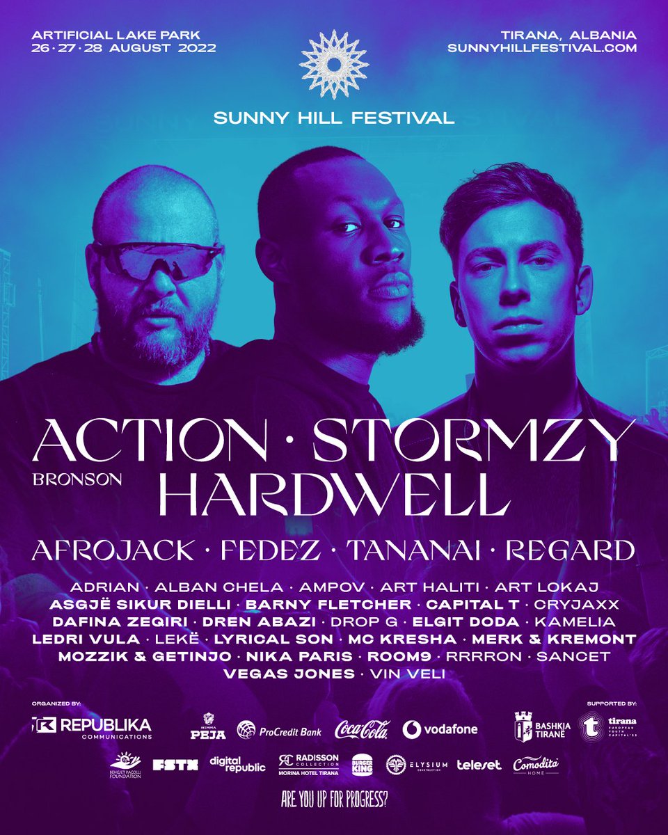 Here’s the full lineup of Sunny Hill Festival Tirana 2022. Next weekend will be super LIT. 🔥