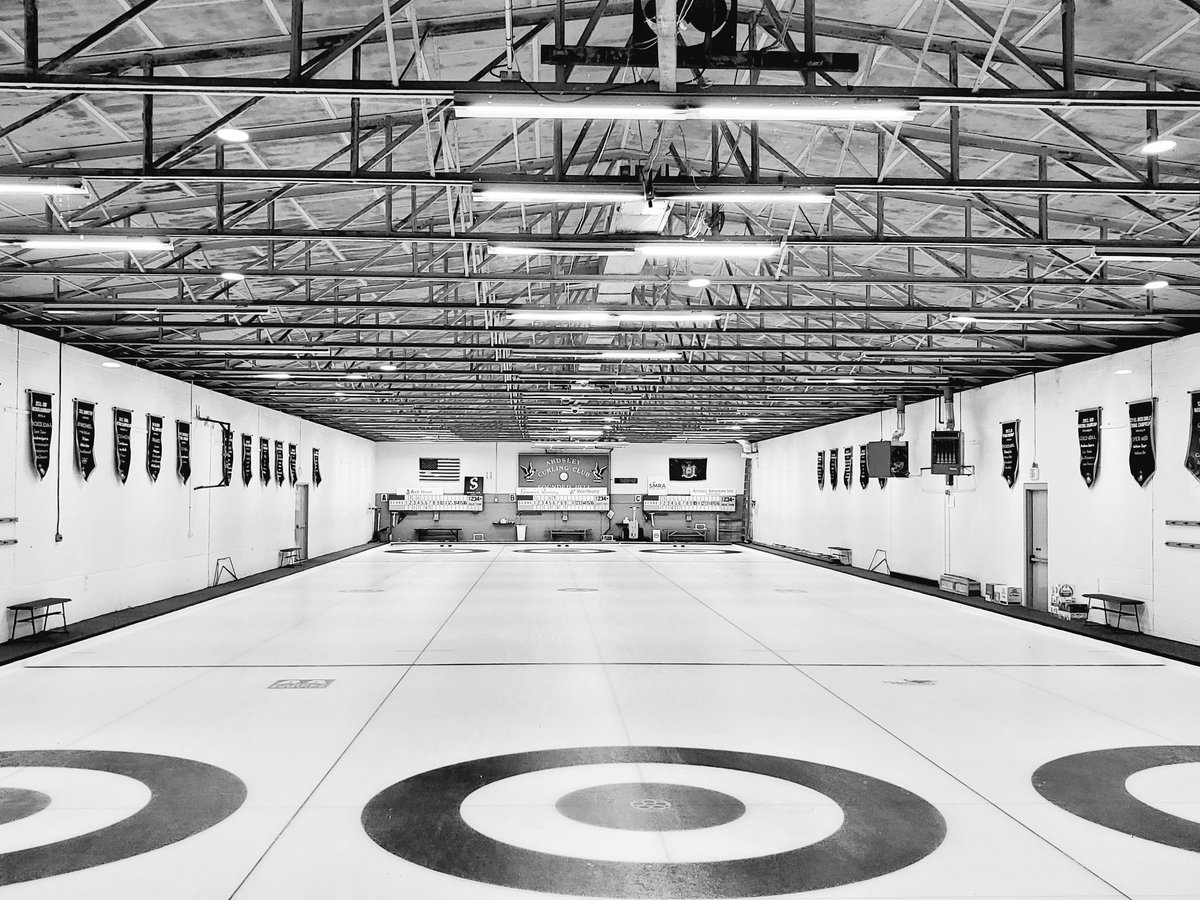 The before. The after to be revealed later this week. 👀 @GNCC_curling #curling #fun #growthegame #renovation #newseason 🥌🧹🏠