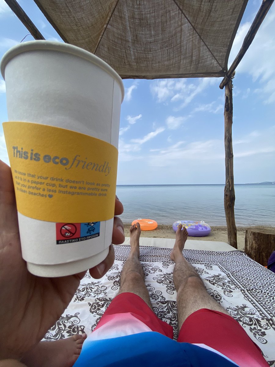 MoTalking's tweet image. Greek beach bars trying to go green. As skeptical as we might be, I come to Greece for years and can tell you I never thought they would make any moves in that front anytime soon. Less Instagrammable “glasses”. Love it. #greece #recycle #beachbars