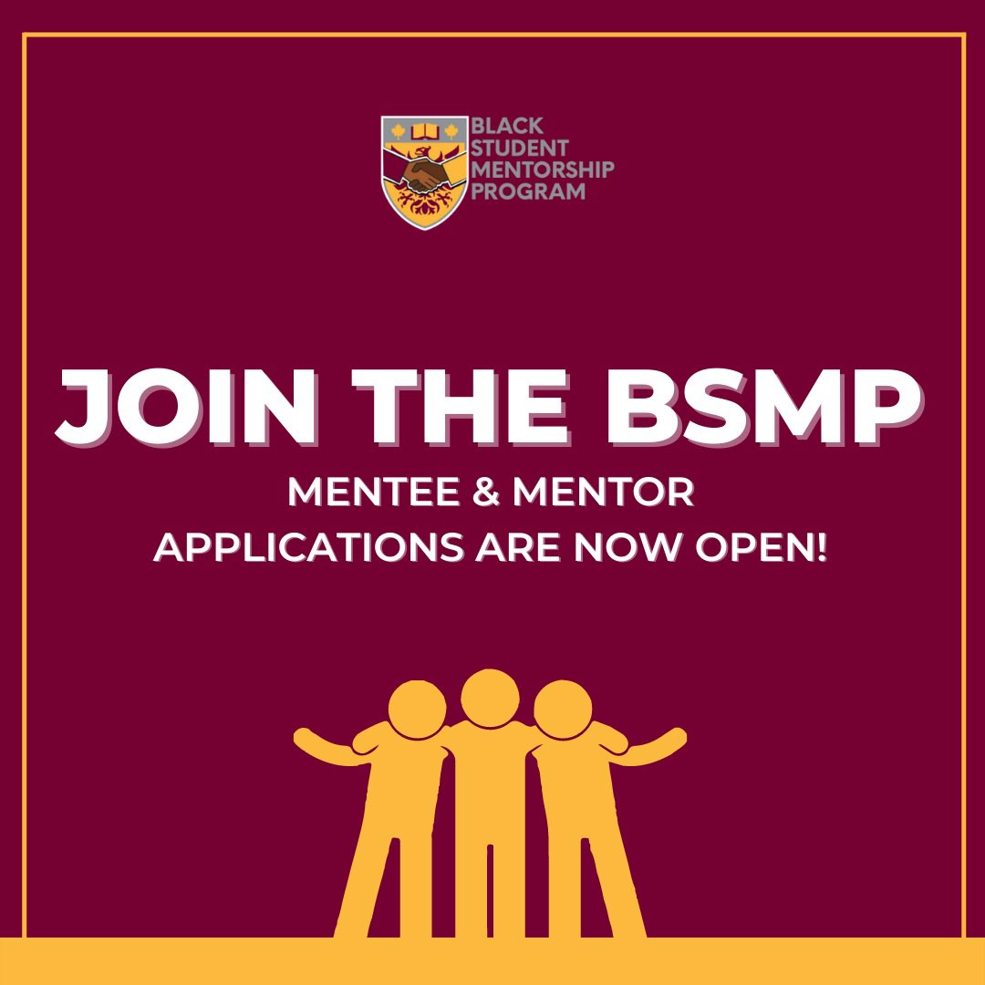BSMP_McMASTER's tweet photo. It’s our favourite time of the year…The BSMP is now recruiting Mentors and Mentees for the 2022/23 School-year! Fill out the application form in our Bio before August 31st 2022 to become a BSMP Mentor or Mentee and gain an insightful mentor and life long friends! https://t.co/jzUVG5M7cz