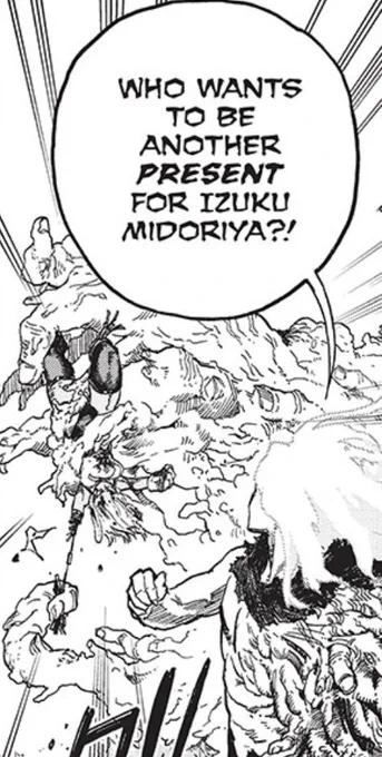 #mha363

this war is now feeling darker and more hopeless than PLW did. i am really interested to see izuku's reintroduction to all of this damage. ahhhhhhh 