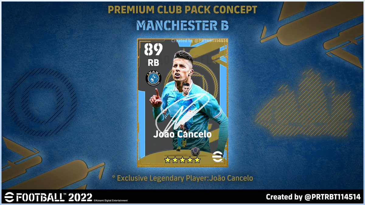 [Concept Art]Premium Club Pack Legendary:João Cancelo
Finally, the processing of this card is completed.
But I couldn't find a signature picture with fine handwriting, so the effect is not very good😭.
#eFootball #eFootball2022 #eFootball22