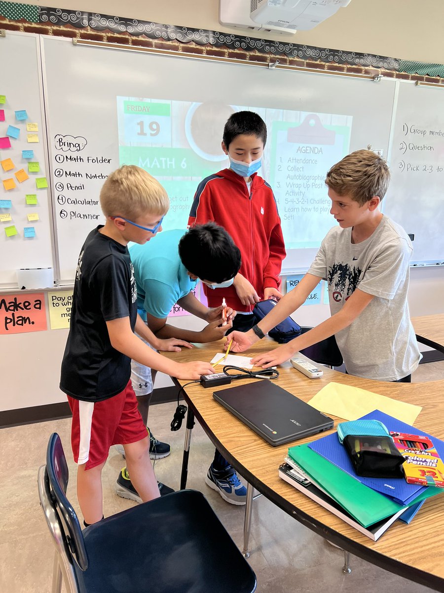 MrsGordonKMS's tweet photo. 3 days into the year and we have already had some great conversation about class norms and impressive problem solving! Way to go 6th graders! @KarrerMS #bettertogetherDCS https://t.co/n7SNRYQFFU