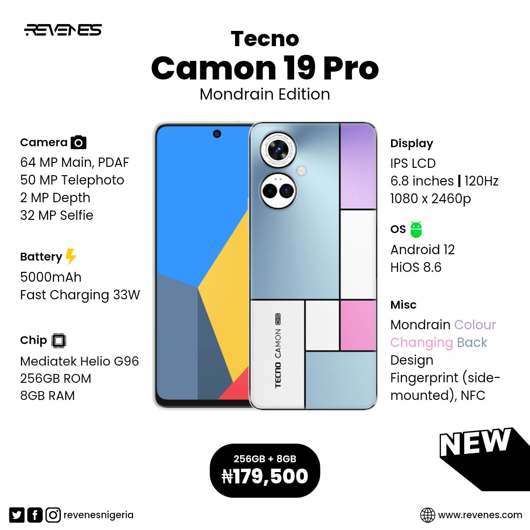 RevenesNigeria's tweet photo. Sunday Chills... 🥂✨
Watch Tiwa Savage's (@TiwaSavage) review of the Tecno Camon 19 Pro Mondrian Edition: https://t.co/I4LRPAOFZX
Would you like to get the Full Gift Box Edition?
#Camon19Pro #Camon19Pro #TECNOxMondrain #revenes #TECNOCamonShow #CAMON19Series #PotraitMaster https://t.co/vOV0d1LrS3