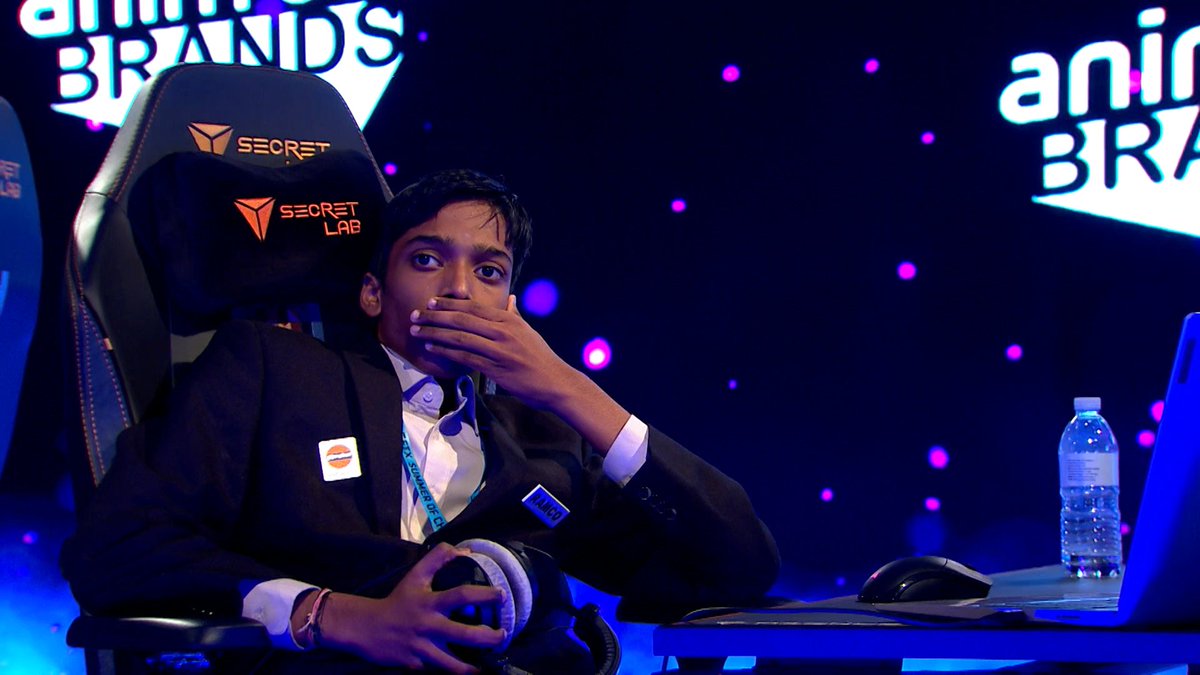 ChampChessTour's tweet image. Today&apos;s competition: 

Caption this image of Pragg and tweet us using #ChessChamps to win 1 year of Chess24 Premium membership 🤘🏻