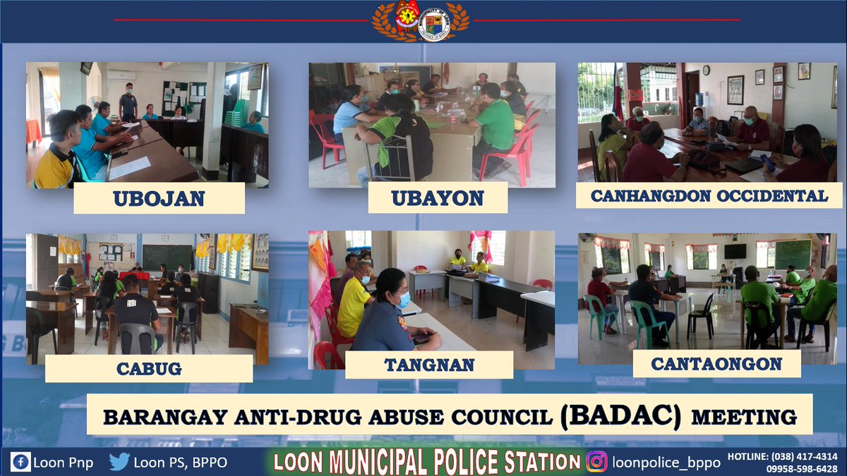 loonpsbppo's tweet photo. August 20, 2022 : Loon, Bohol - Barangay Anti-Drug Abuse Council (BADAC) Meeting
#TeamPNP
#TeamLoonGoodCops
#WeServeAndProtect
#PNPPATROLPLAN2030 https://t.co/nrMSfkqF4g