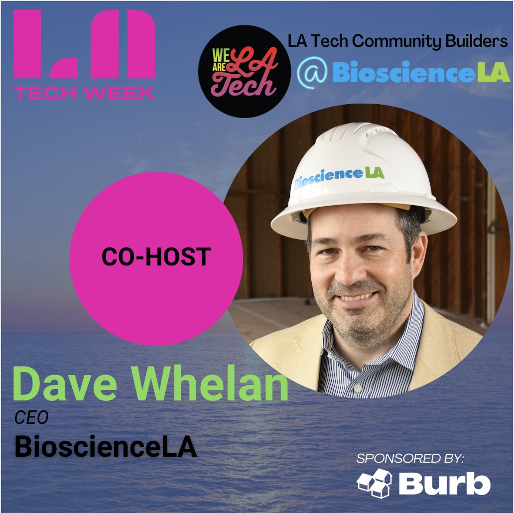 BioscienceLA's tweet photo. TODAY @wearelatech podcast is hosting “LA Tech Community Builders” Podcasting and Brunch for LA Tech Week Sponsored by @burb.co @biosciencela!

Enjoy discussions from the leading community builders in Los Angeles tech across all industries.

#latechweek2022 #latechweek https://t.co/WISnrNWYTY