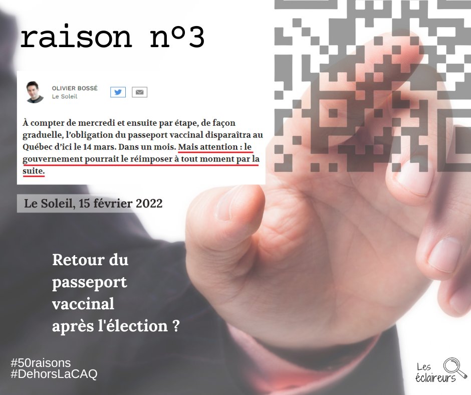 LesEclaireursQC's tweet photo. 50 raisons de ne PAS voter pour la CAQ :
https://t.co/miTjIiRQR7 
#DehorsLaCAQ #50raisons #JeMeSouviens
(3/50) https://t.co/LyhNKWwFS4